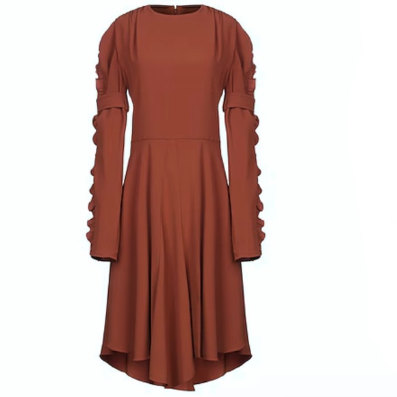 NEW CHLOE LONG SLEEVE MIDI DRESS - Picture 8 of 10